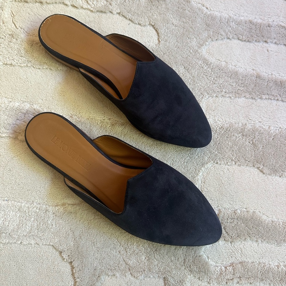 Le Monde Beryl Navy Blue Flats - Picture 7 of 10